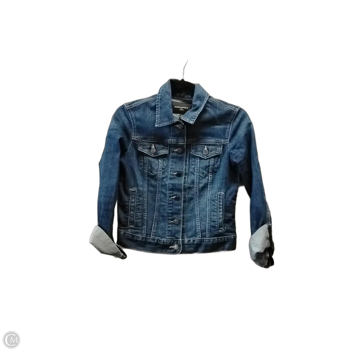 Jacket Denim By Banana Republic In Blue, Size: Xs