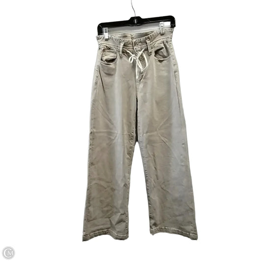 Jeans Wide Leg By Paige In Tan, Size: 2