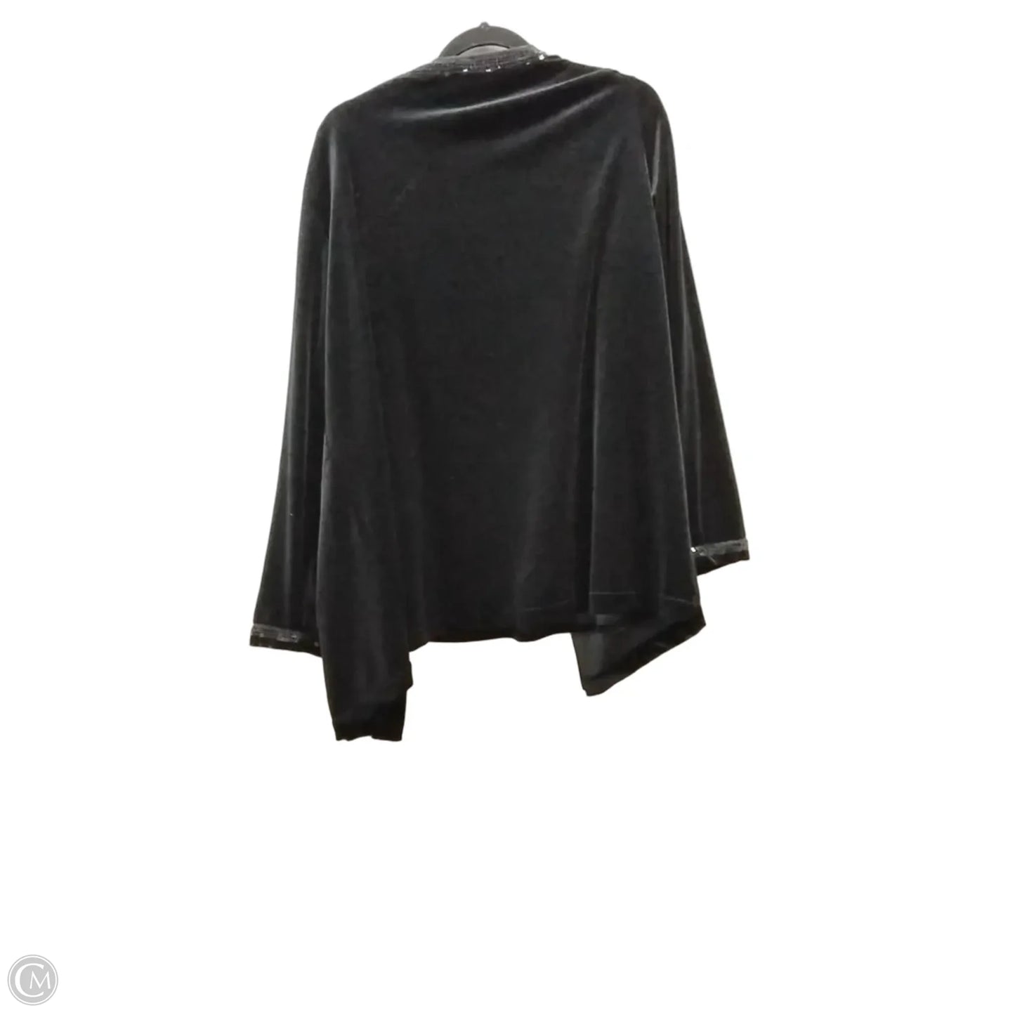 Top 2pc Long Sleeve By Quaker Factory In Black, Size: 1x