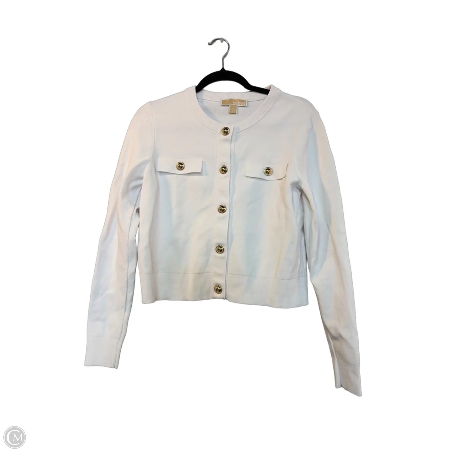 Sweater Cardigan By Michael By Michael Kors In White, Size: M