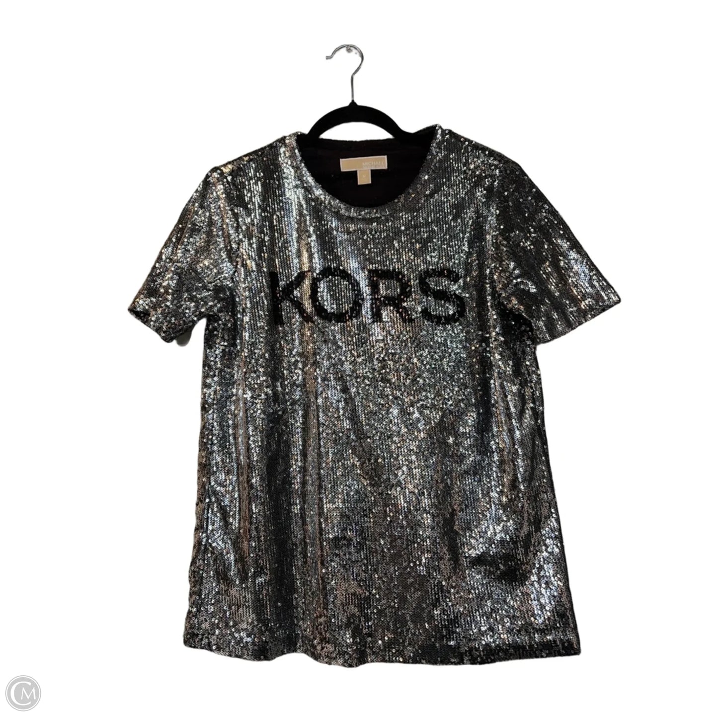 Top Short Sleeve By Michael By Michael Kors In Silver, Size: M