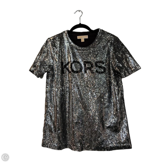 Top Short Sleeve By Michael By Michael Kors In Silver, Size: M