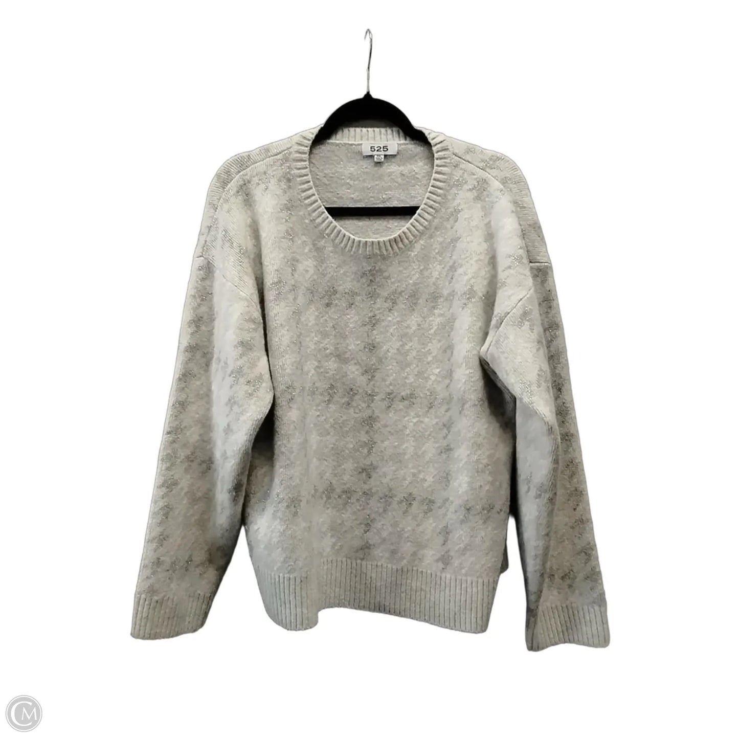 Sweater By 525 In Silver & White, Size: 2x
