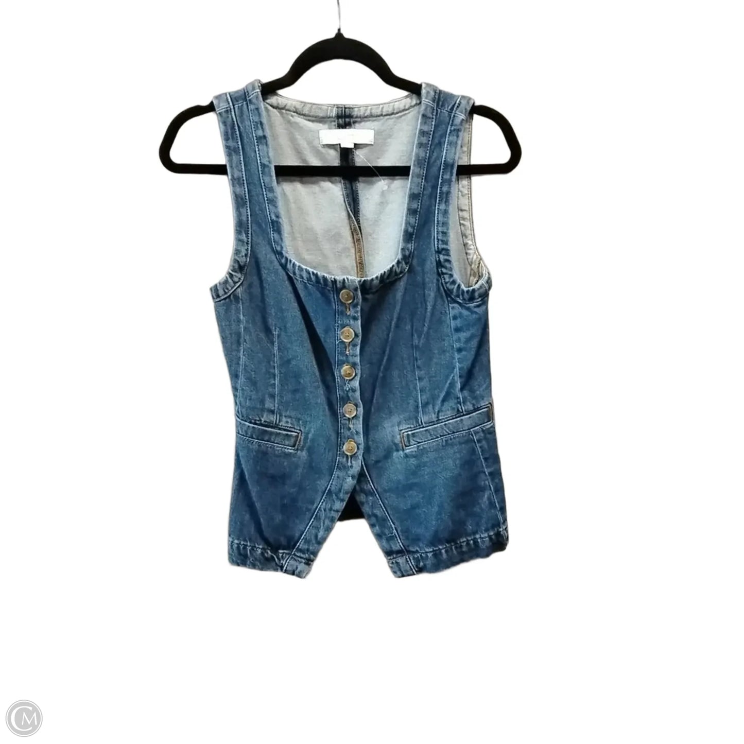 Vest Other By Loft In Blue Denim, Size: Xs