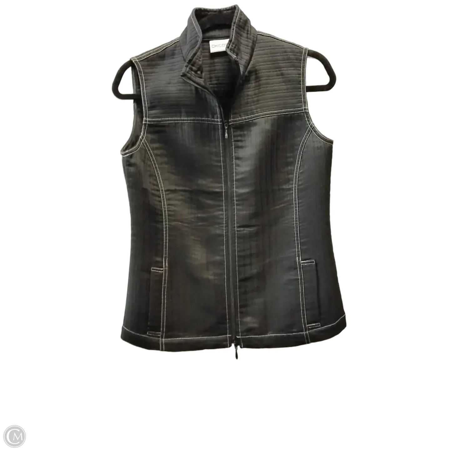 Vest Puffer & Quilted By Chicos In Black, Size: S
