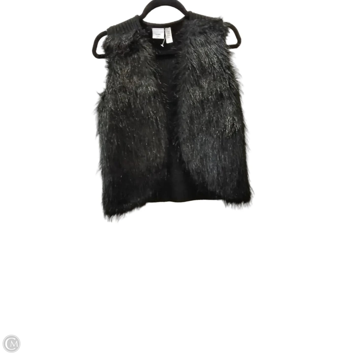 Vest Faux Fur & Sherpa By Clothes Mentor In Black, Size: Xl