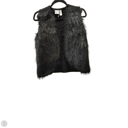 Vest Faux Fur & Sherpa By Clothes Mentor In Black, Size: Xl