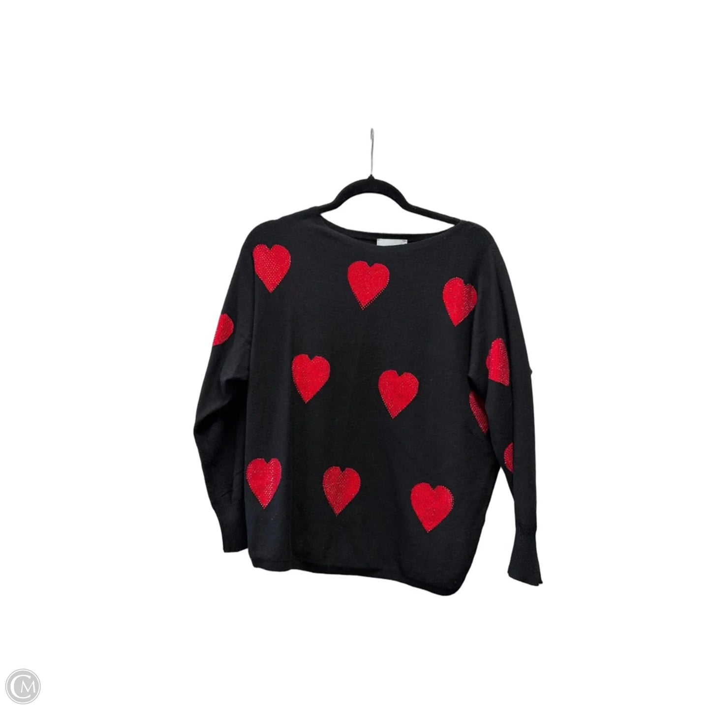 Sweater By Clothes Mentor In Black & Red, Size: S