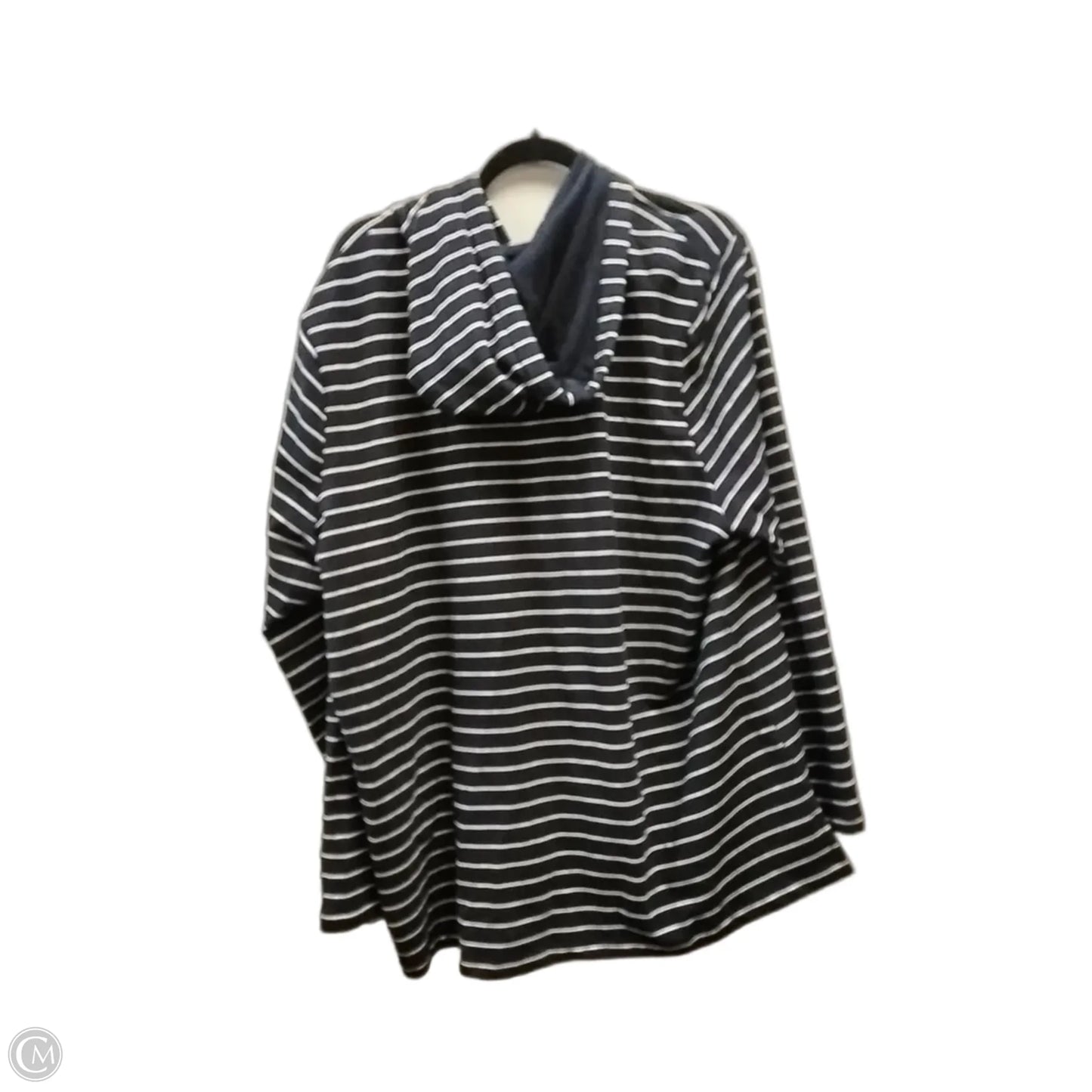 Sweatshirt Hoodie By Talbots In Striped Pattern, Size: 3x