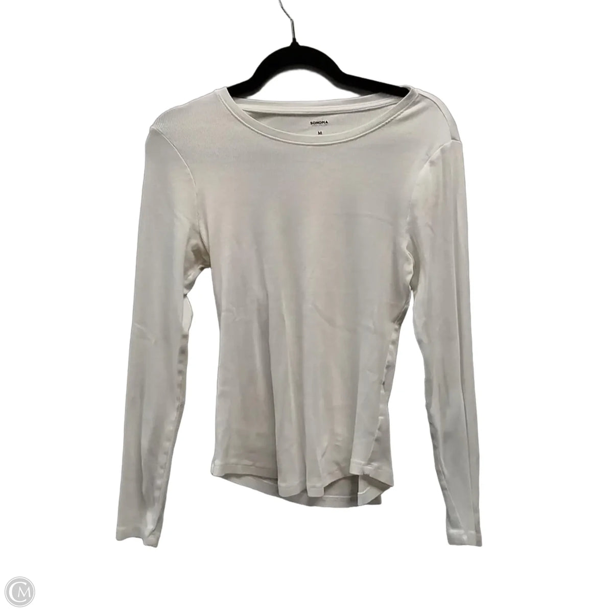 Top Long Sleeve By Sonoma In White, Size: M