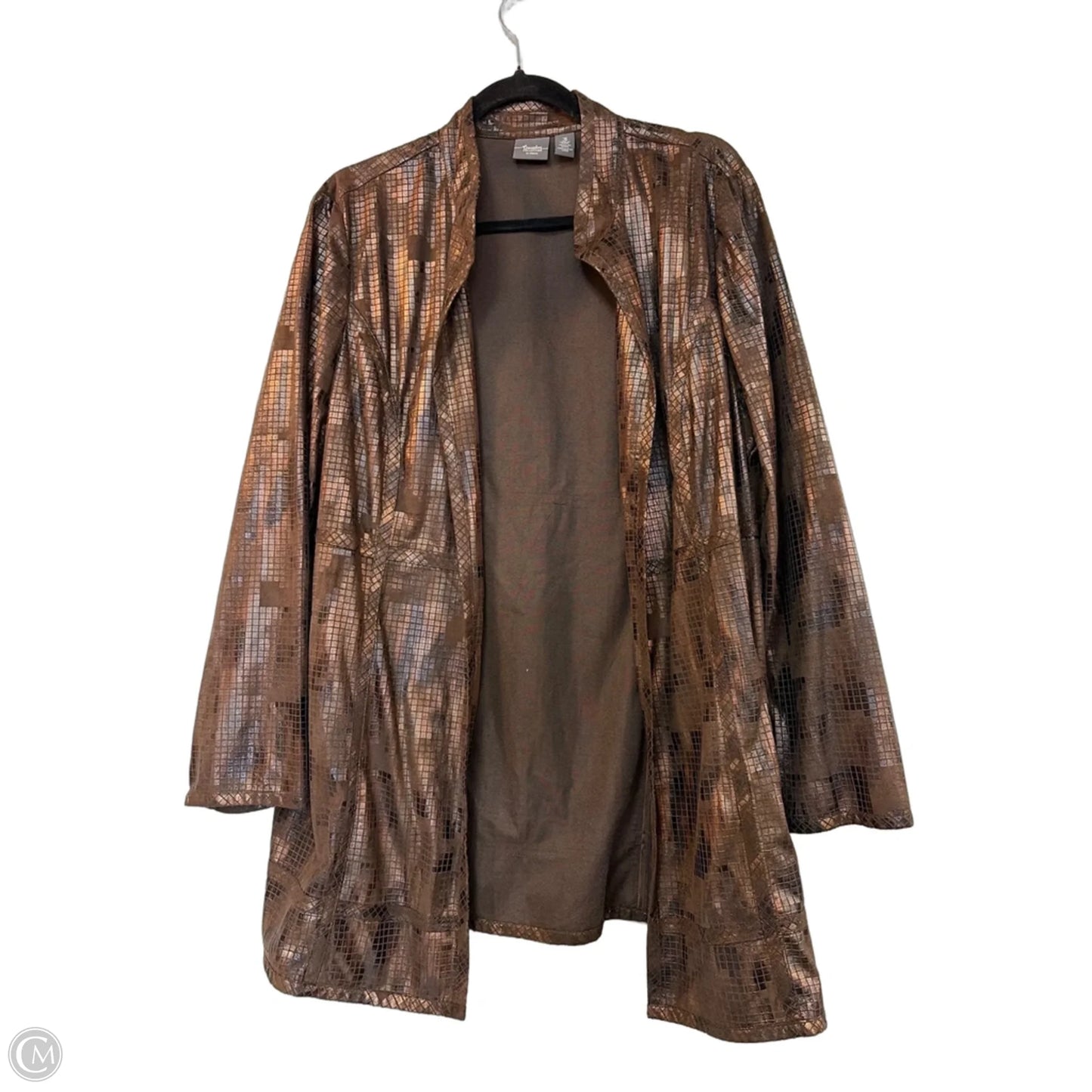 Jacket Other By Chicos In Bronze, Size: Xl