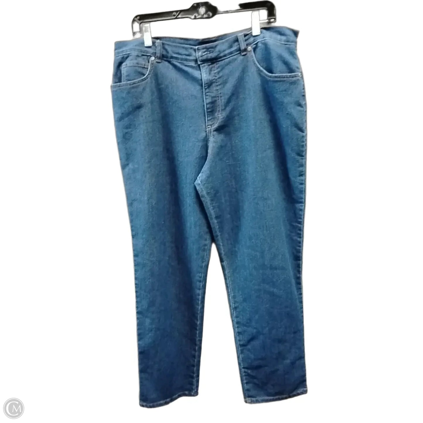 Jeans Straight By Basic Editions In Blue, Size: 16
