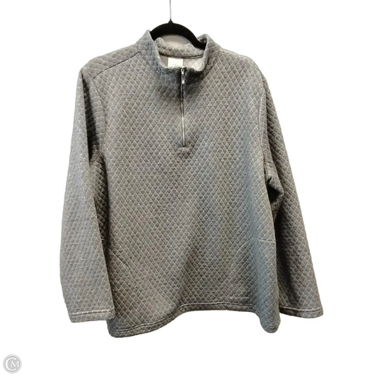 Sweatshirt Crewneck By Chicos In Grey, Size: Xl