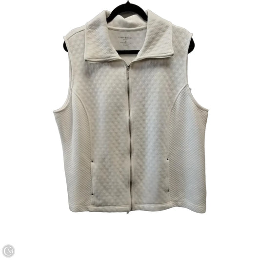 Vest Fleece By Karen Scott In White, Size: Xl