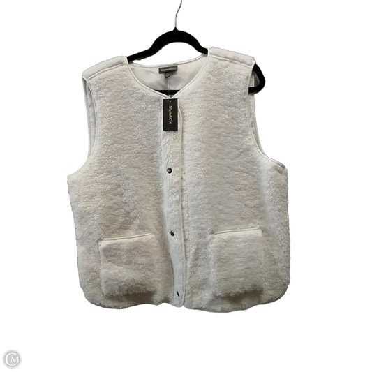 Vest Faux Fur & Sherpa By Style And Company In Cream, Size: Xl
