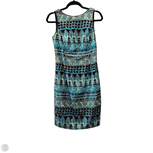Dress Casual Midi By White House Black Market In Black & Blue, Size: 2