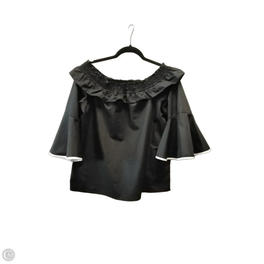 Blouse Long Sleeve By Clothes Mentor In Black, Size: S
