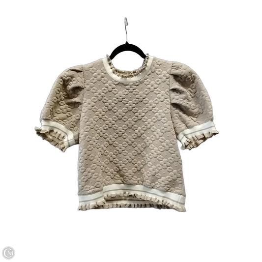 Top Short Sleeve By Entro In Tan, Size: S