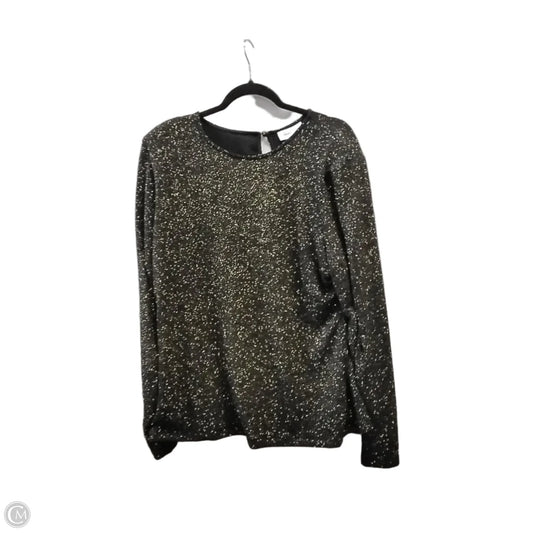 Top Long Sleeve By Gibson And Latimer In Black & Gold, Size: Xxl