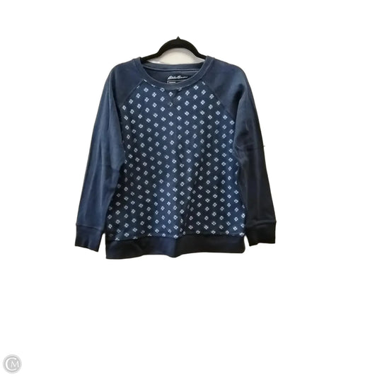 Sweatshirt Crewneck By Eddie Bauer In Geometric Pattern, Size: L