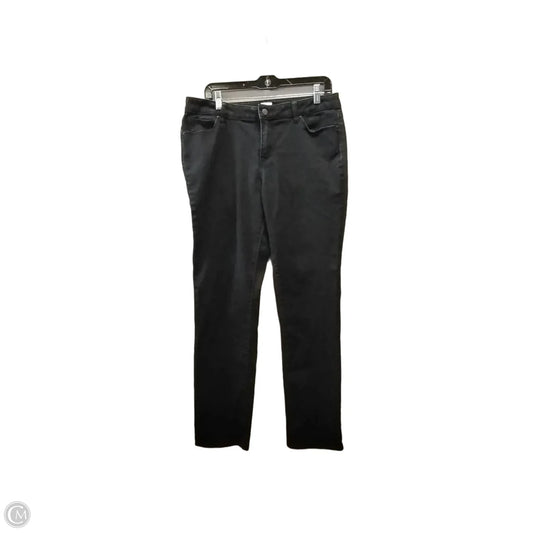 Jeans Straight By Dressbarn In Black, Size: 10