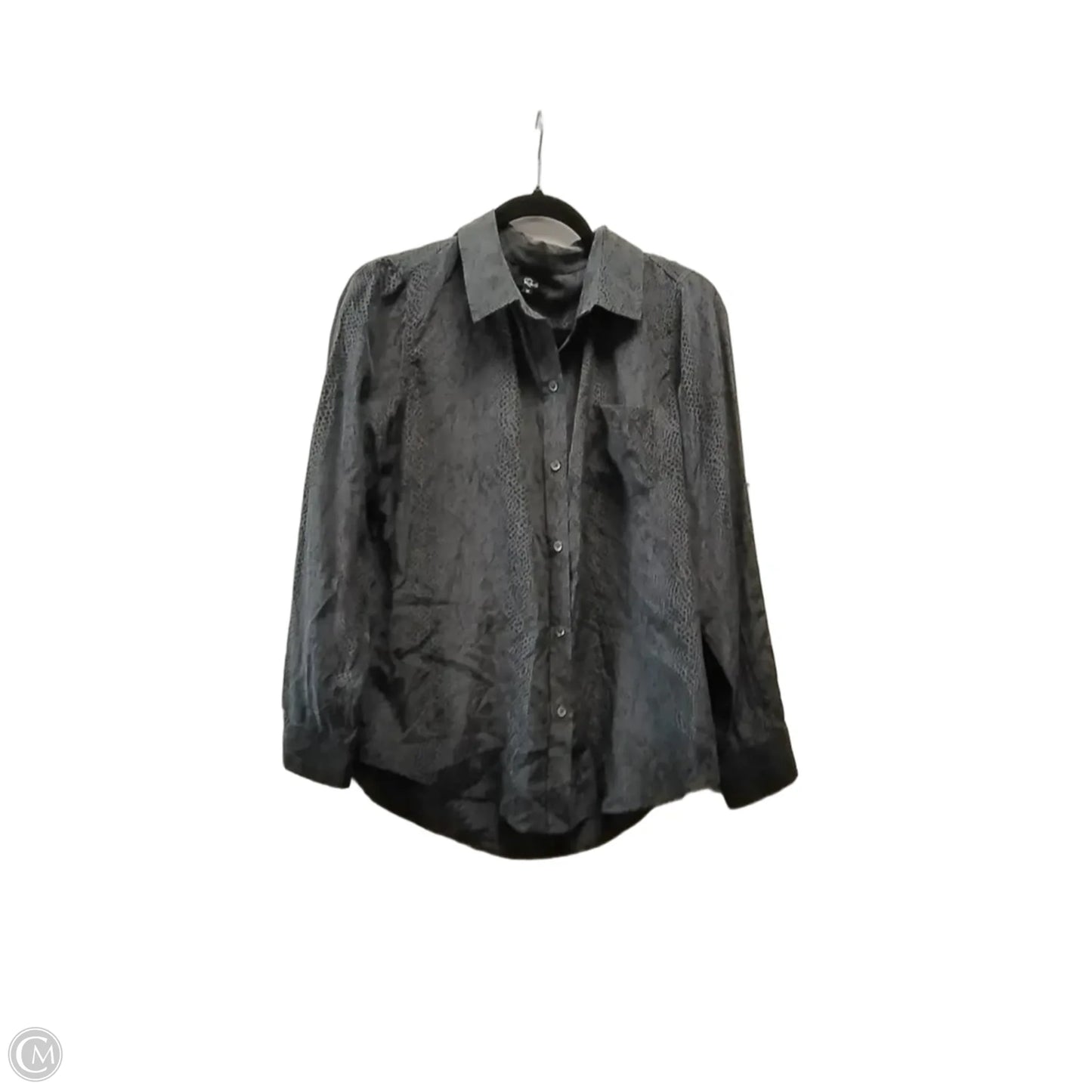 Blouse Long Sleeve By Rails In Grey, Size: M