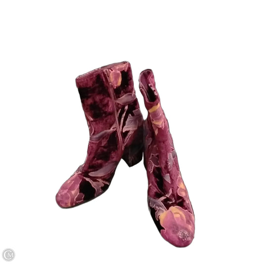 Boots Ankle Heels By Steve Madden In Purple, Size: 8