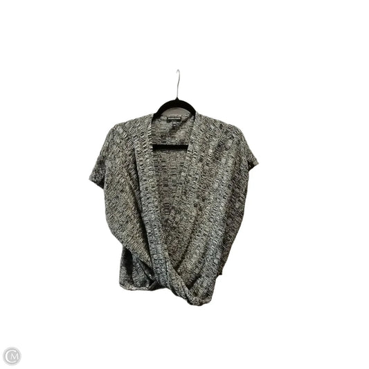 Sweater Short Sleeve By Eileen Fisher In Black & White, Size: L