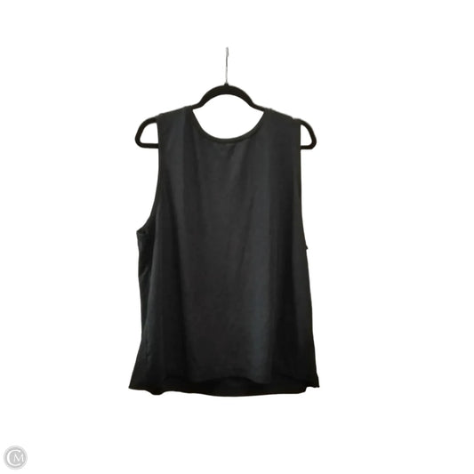 Athletic Top Short Sleeve By Zella In Black, Size: L