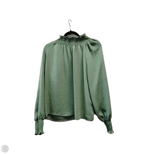 Blouse Long Sleeve By Nine West In Green, Size: M