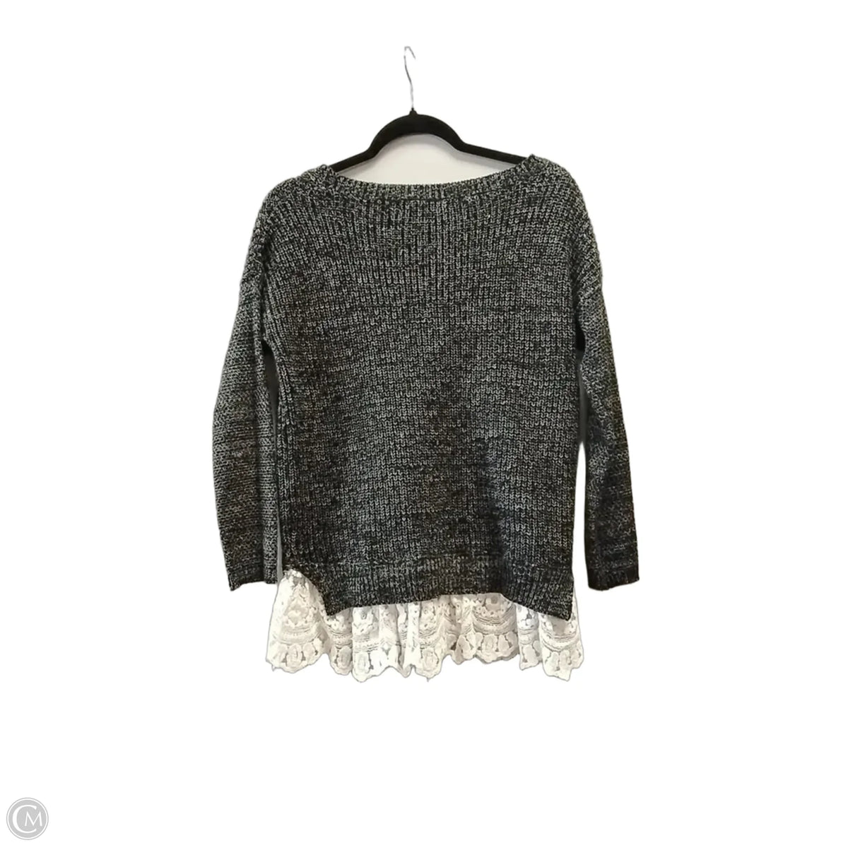 Sweater By Cecico In Grey & White, Size: S