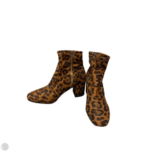 Boots Ankle Heels By Sugar In Leopard Print, Size: 7.5