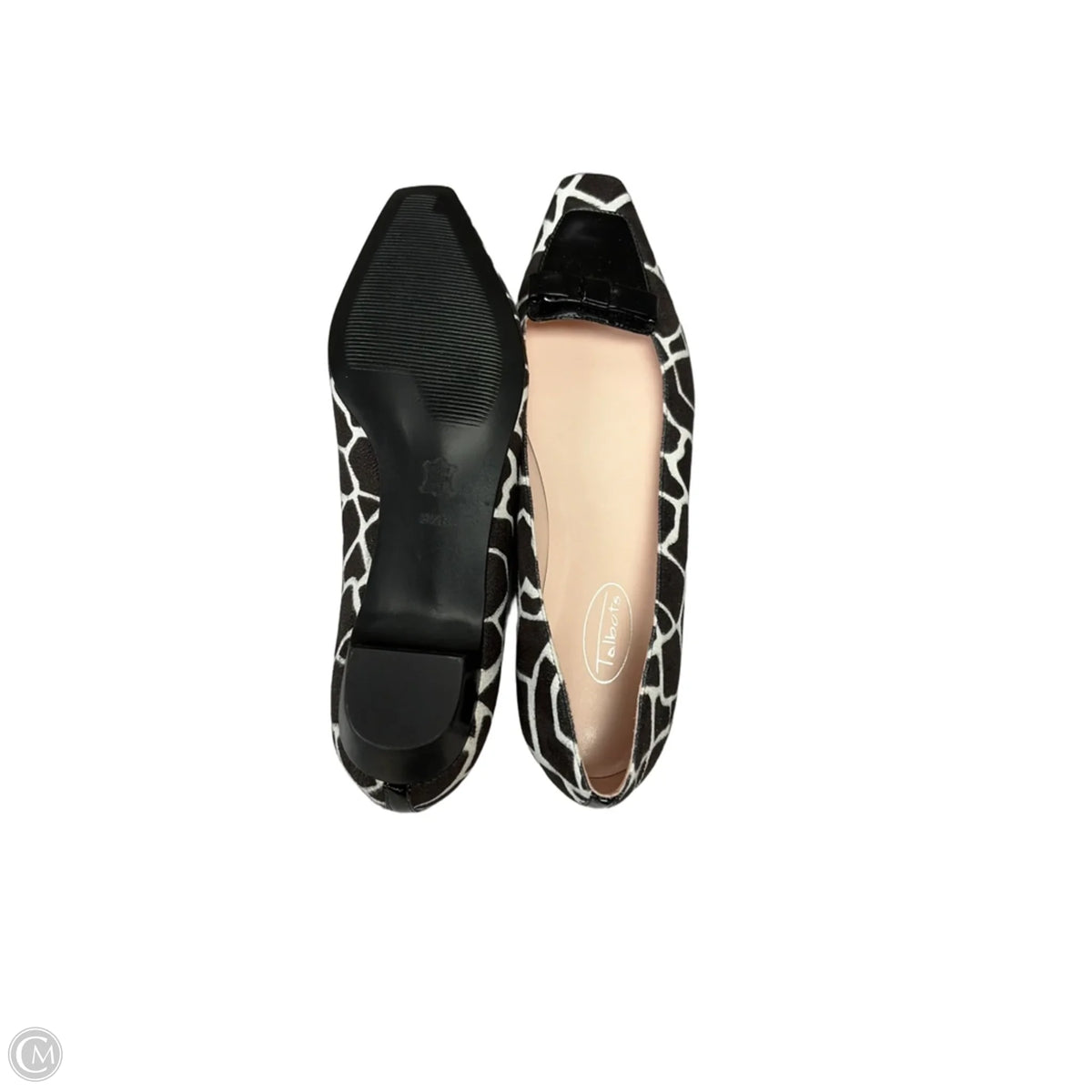Shoes Flats By Talbots In Black & White, Size: 8.5