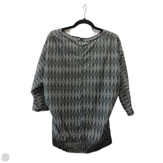Blouse Long Sleeve By Maurices In Black & Grey, Size: M