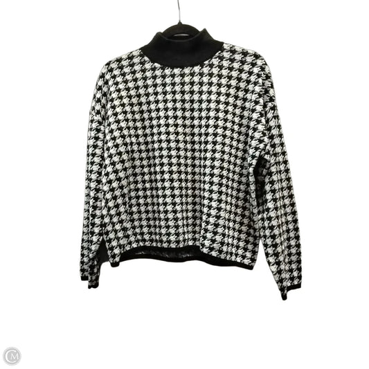 Sweater By Express In Black & White, Size: S