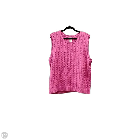 Vest Sweater By L.l. Bean In Pink, Size: 2x