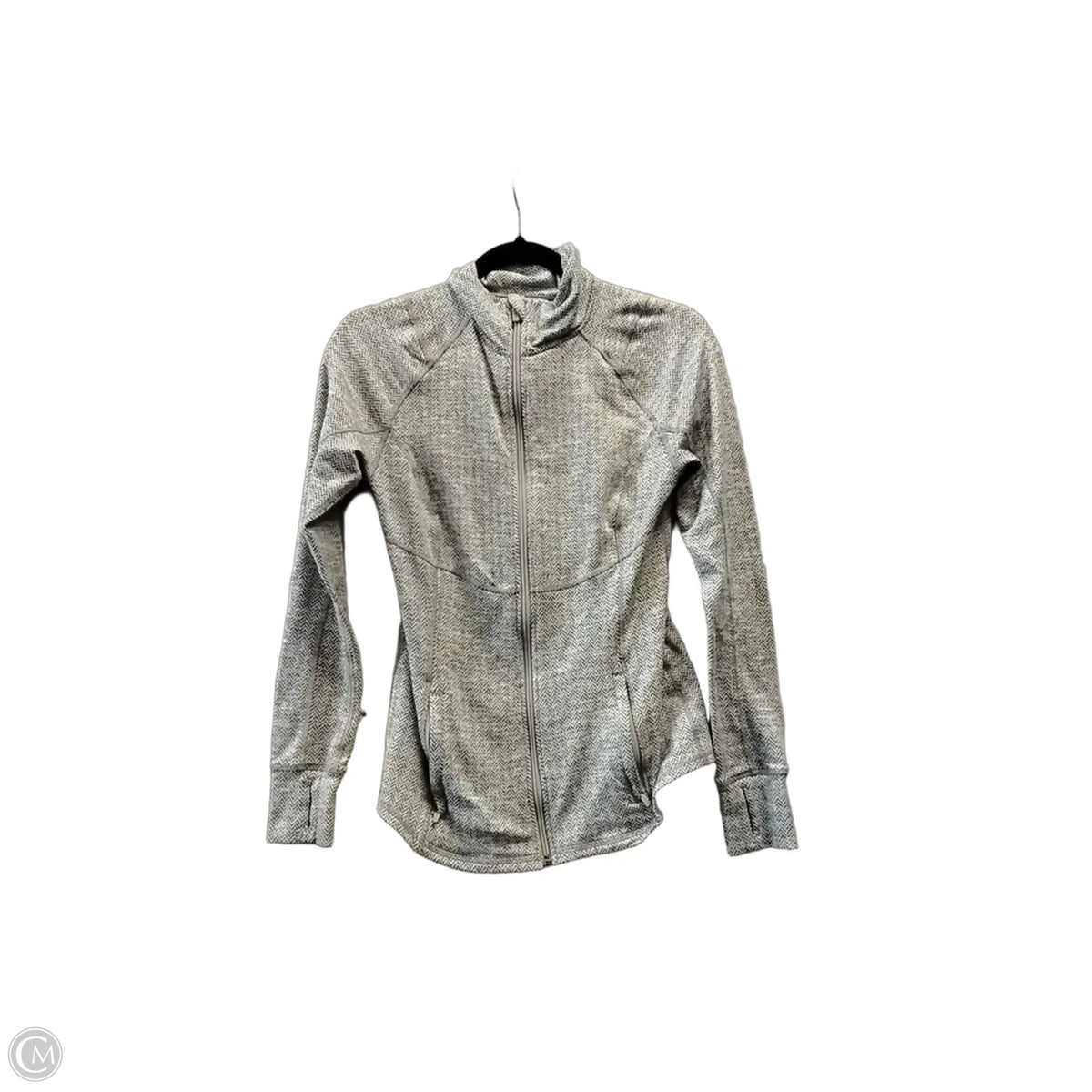 Athletic Jacket By Old Navy In Grey & White, Size: S