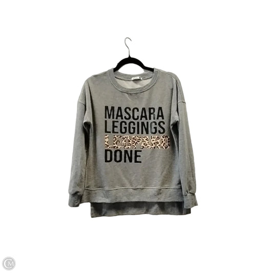 Sweatshirt Crewneck By Clothes Mentor In Grey, Size: S