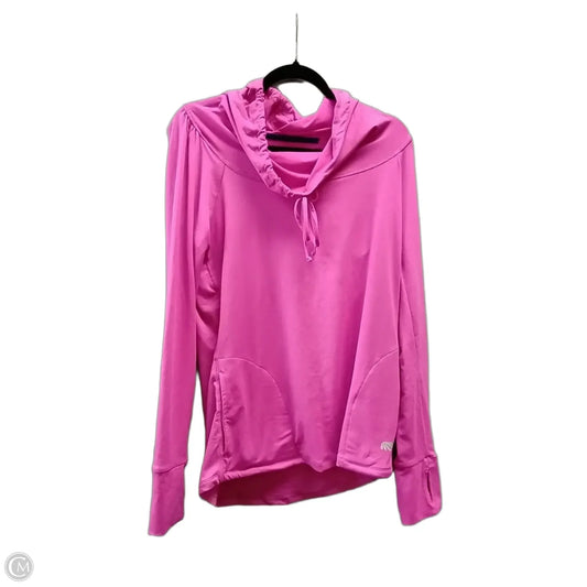 Athletic Top Long Sleeve Collar By Marika In Pink, Size: M