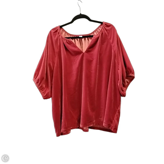 Blouse Short Sleeve By Old Navy In Orange, Size: Xxl