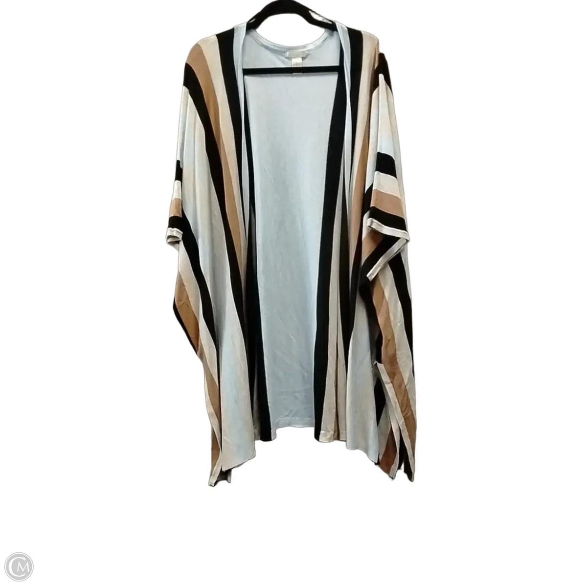 Sweater Cardigan By H&m In Striped Pattern, Size: L