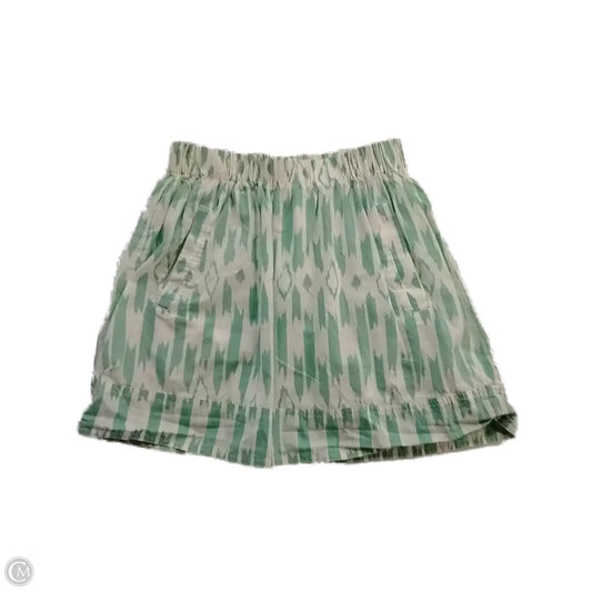 Skirt Mini & Short By J. Crew In Green & White, Size: Xxs