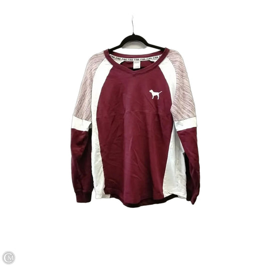 Sweatshirt Crewneck By Pink In Purple, Size: M