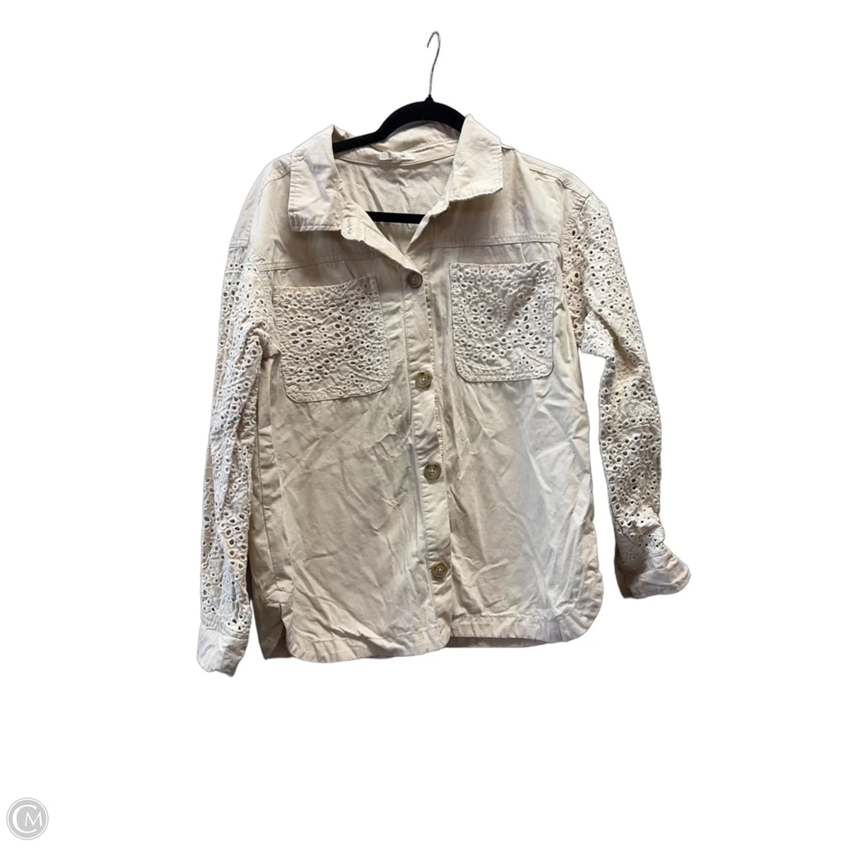 Jacket Shirt By Maurices In Beige, Size: S