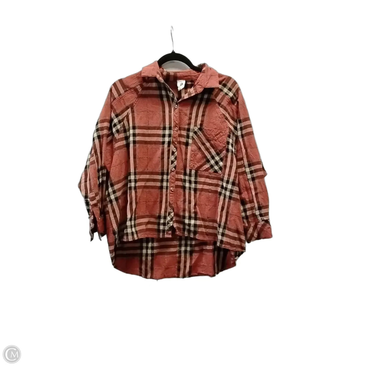 Top Long Sleeve By Flawless In Plaid Pattern, Size: S