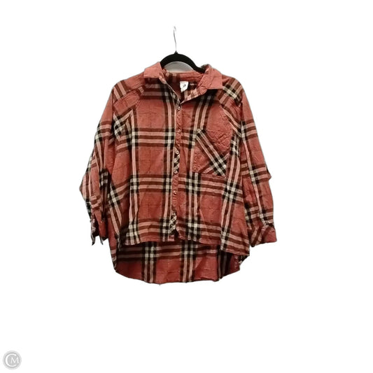 Top Long Sleeve By Flawless In Plaid Pattern, Size: S