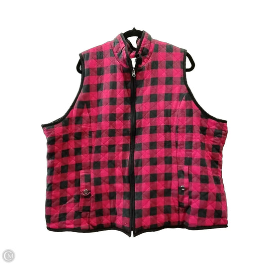 Vest Puffer & Quilted By Blair In Checkered Pattern, Size: 2x