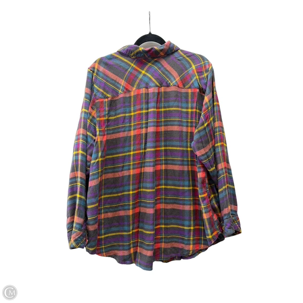 Top Long Sleeve By Torrid In Plaid Pattern, Size: Xl