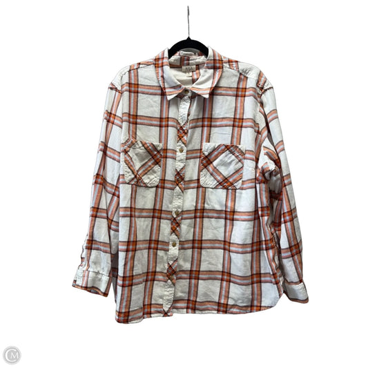 Top Long Sleeve By Ana In Plaid Pattern, Size: 2x