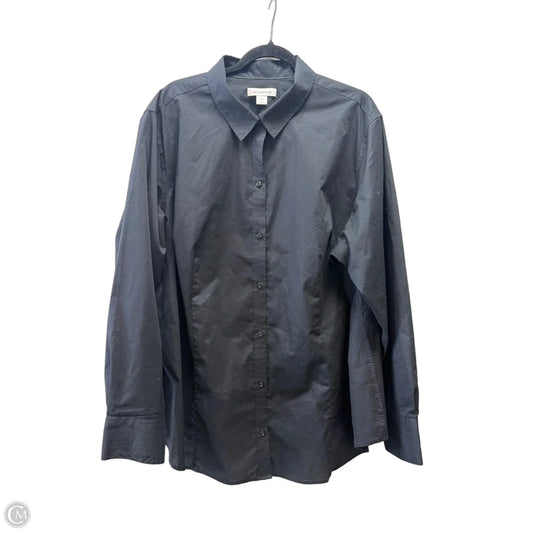 Blouse Long Sleeve By Liz Claiborne In Black, Size: 3x